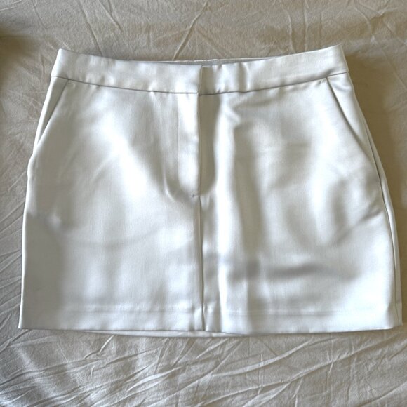 Light Beige Mini Skirt - Picture 2 of 4